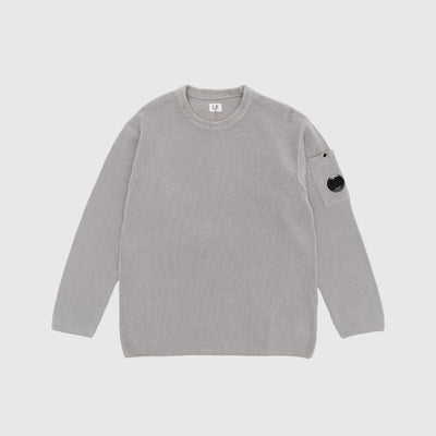 CHENILLE COTTON LENS KNIT CREWNECK