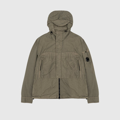 FLATT NYLON HOODED OVERSHIRT JACKET