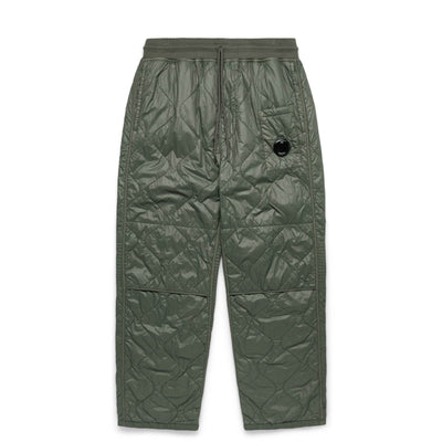 DIAGONAL RAISED FLEECE MIXED QUILTED PANTS