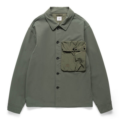 GD SHELL MIXED BUTTONED OVERSHIRT JACKET